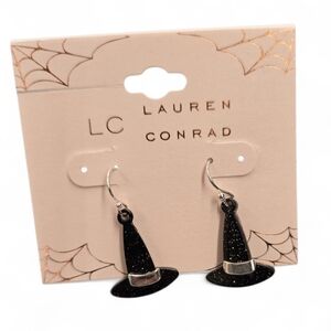 Lauren Conrad Black Witch Hat Earrings